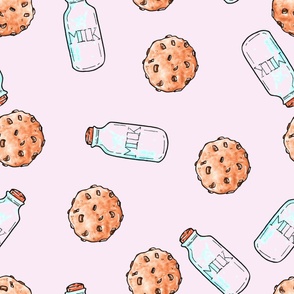 cookies-and-milk-on-pink