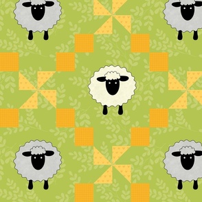 Sheep Baby Personalized Fabric / Baby Fabric / Custom Name 