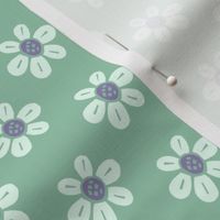 Simple Daisies - Cool Green