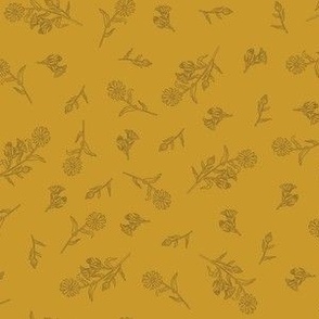 Golden Floral - Mustard