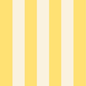 traditional wide stripe in vanilla white and lemon yellow