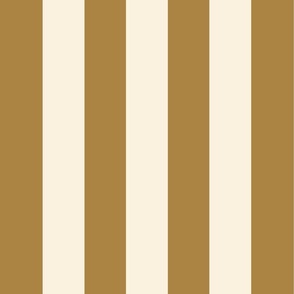 traditional wide stripe in vanilla white and ecru brown