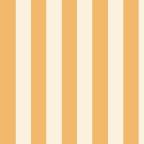 traditional stripe in vanilla white and peach orange