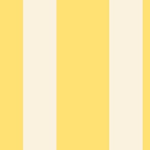 traditional wide stripe in vanilla white and lemon yellow