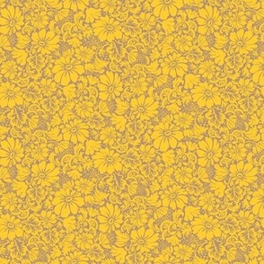 extra small dollhouse wallpaper yellow on neutral