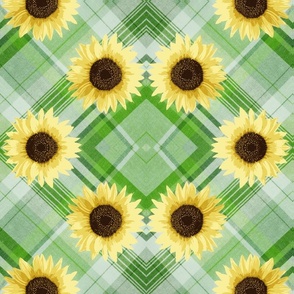 sunflower-green plaid