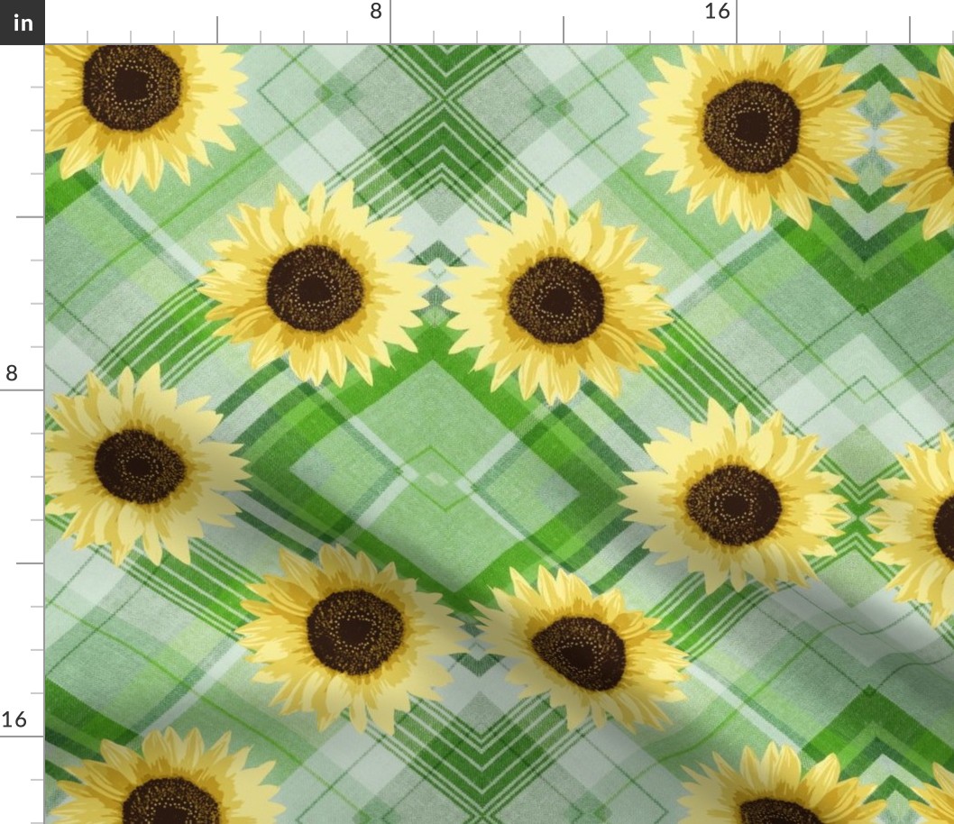 sunflower-green plaid