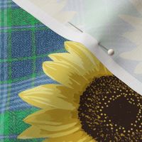 sunflower-blue plaid