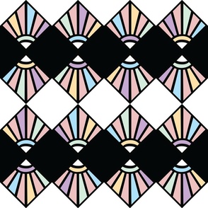 Art Deco Pastel Rainbow