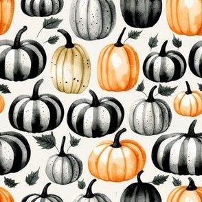 Pumpkins in fall colors