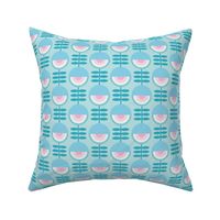 lazy retro flowers in pastel colors | small