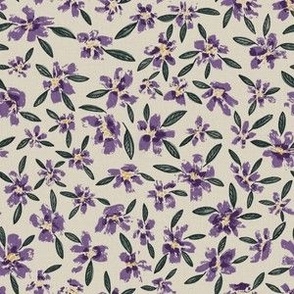 micro spring floral ditsy //  lilac purple