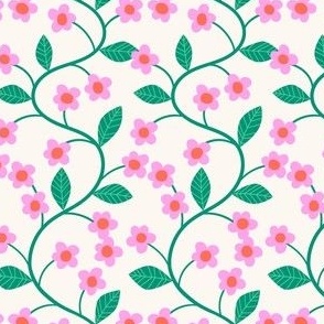 Dollhouse Floral Wallpaper