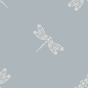 Dragonflies | Creamy White, French Gray | Doodle Bugs
