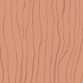  Giant Sequoia red running ink stripes on muted peach 