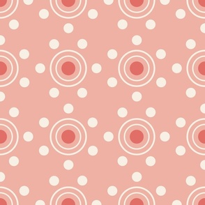 Circles and dots pink - xl - wallpaper