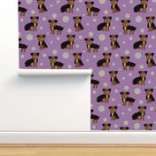 Yorkshire Terrier | Purple with Gray Dots