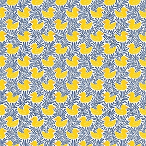 Rubber Ducks - yellow, blue, white - small