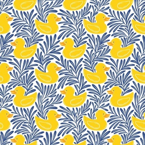 Rubber Ducks - yellow, blue, white - medium