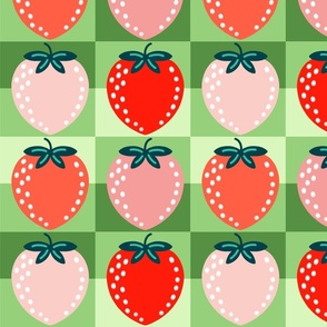 strawberry check green