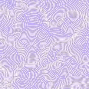 Abstract white wavy lines on lilac 