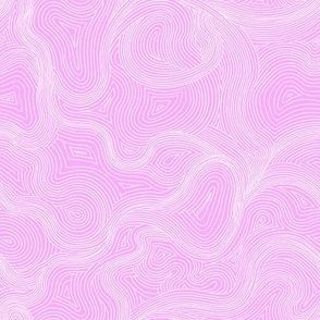 White wavy lines on pink