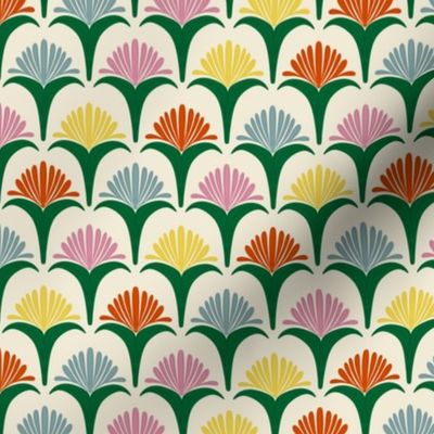 Small Scale Floral Scallop Pattern