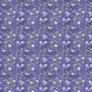 Mini Micro Ditsy Lilac Pastle Purple floral pattern 