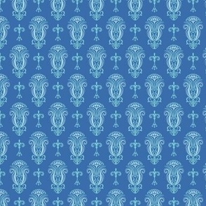 Dollhouse Damask - Blue