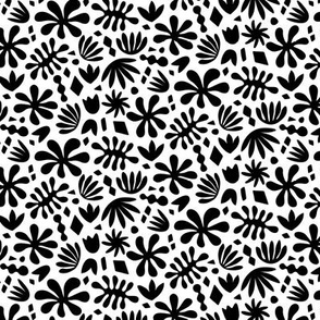Floral Abstracts - black white // Small