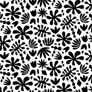 Floral Abstracts - black and white // Med