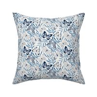 The butterfly room navy blue watercolor small 