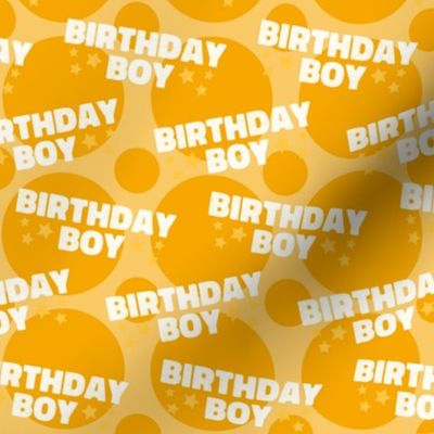 Birthday Boy Fabric, Birthday Fabric, Cute Boy Fabric, Yellow Boy Fabric