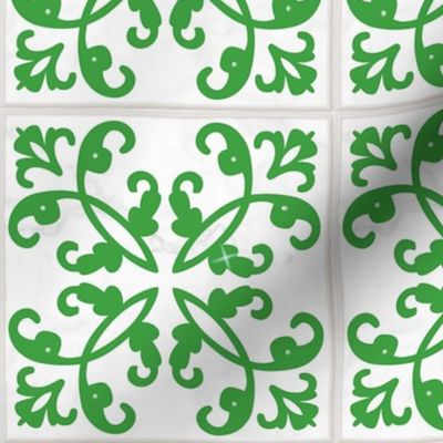 tile - green white