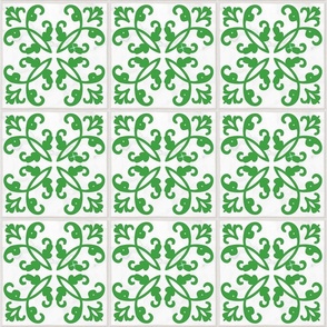 tile - green white