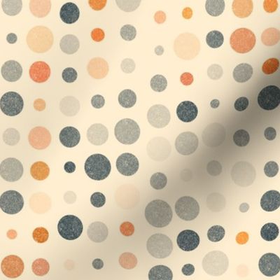 Lots of Dots in Orange and Slate