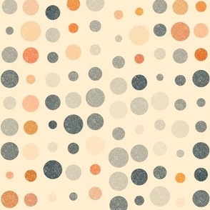 Lots of Dots in Orange and Slate