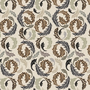 animal acanthus leaves - S