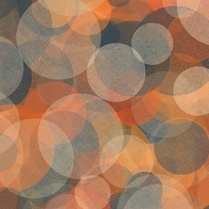 Lots of Dots in Orange, Slate, and Cream