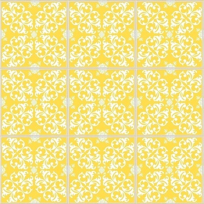 tile - white yellow 