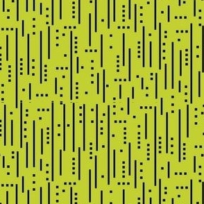 Dots and stripes / tiny / bright green / black