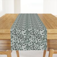 The Tangled Web We Weave in Ash Gray - 8 inch fabric repeat - 6 inch wallpaper repeat