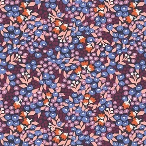 Wildflower Toss in Blueberry, 6x6