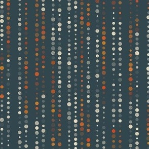 Lots of Dots in Orange and Cream on Slate