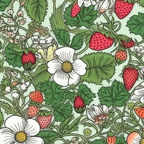 Cute Strawberry Floral