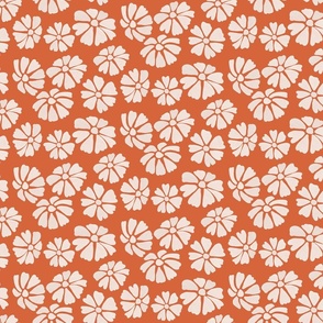 Groovy Florals - Rust