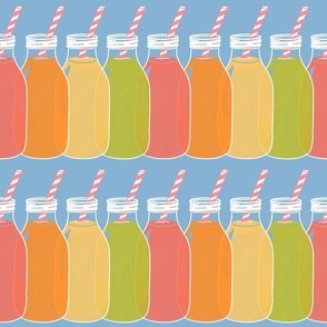 Smoothie Bottles with Straws