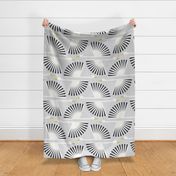 Geometric Cranes - Sweet Gray - XL - 24" wide