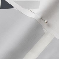 Geometric Cranes - Sweet Gray - XL - 24" wide