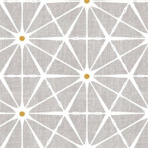 Luminous - Taupe Yellow Geometric Large Scale